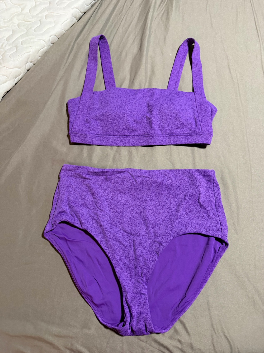 CALIA by Carrie Underwood Purple High-Waist Bikini Set